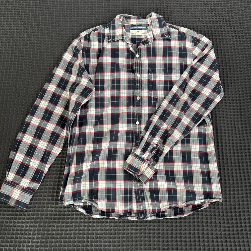 Plaid Button-Up Shirt